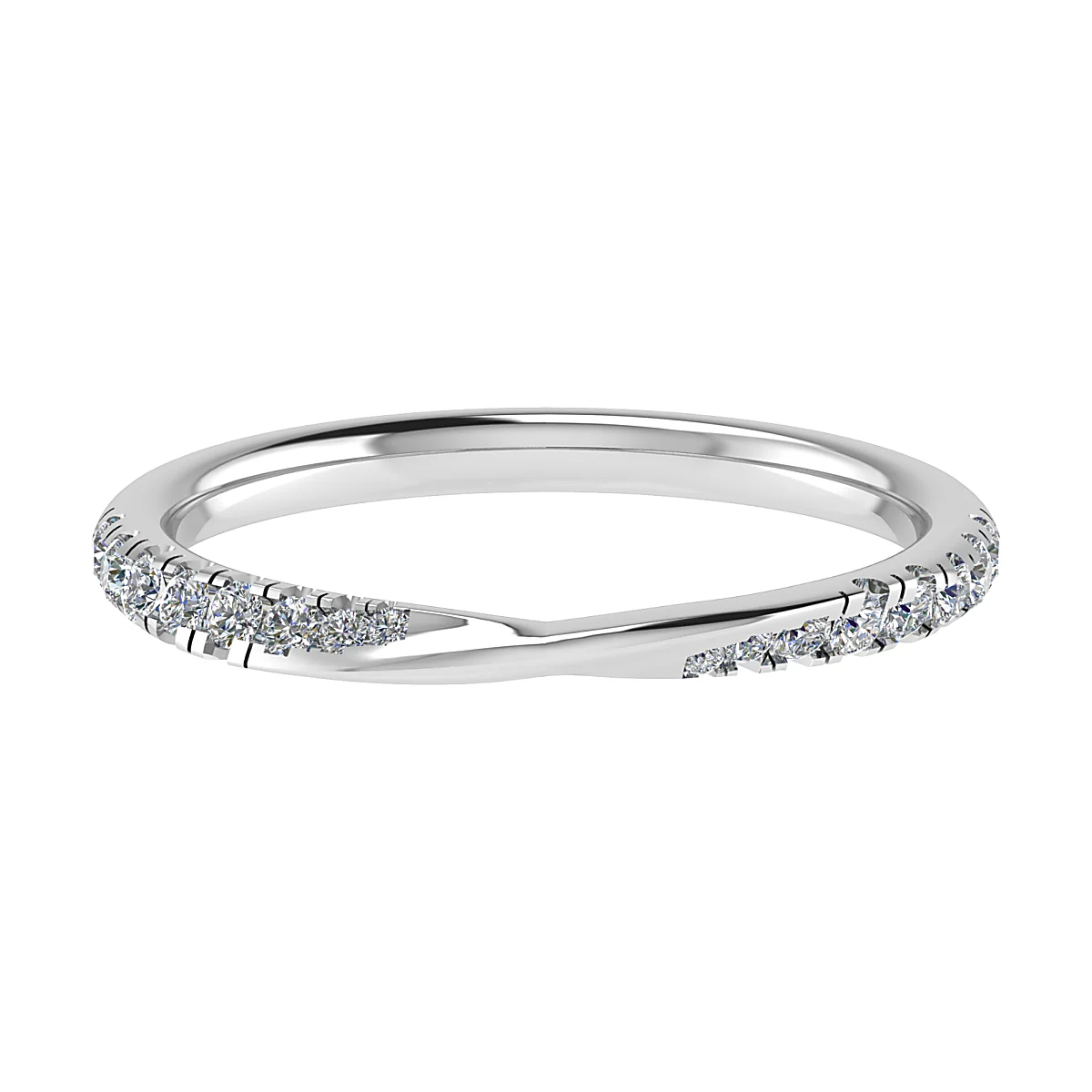 A platinum diamond eternity band, the kind of piece restored on the bench at Jago Jewellers.
